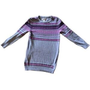 Route 66 Sweater Top Gray Purple Sequin Long Sleeves Girls Sz 6 6X Blouse Shirt